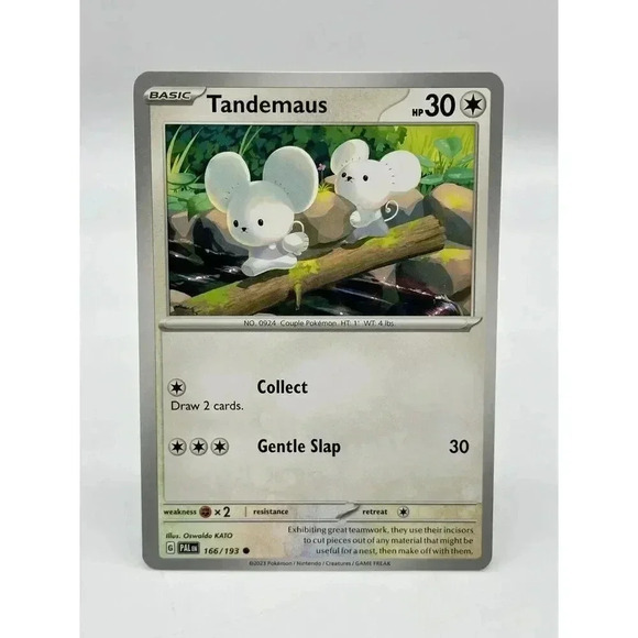 Tandemaus 166/193 Common Paldea Evolved Non-Holo Pokemon TCG Mint Unplayed‎ - Picture 1 of 6